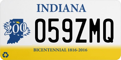 IN license plate 059ZMQ