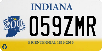 IN license plate 059ZMR