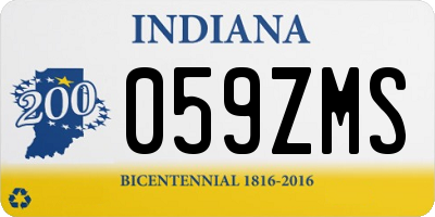 IN license plate 059ZMS
