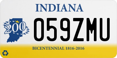 IN license plate 059ZMU