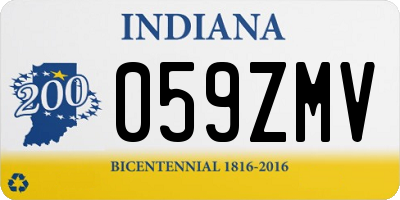 IN license plate 059ZMV