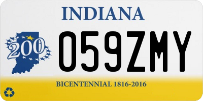 IN license plate 059ZMY