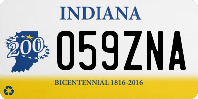 IN license plate 059ZNA