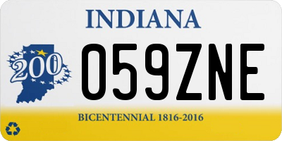 IN license plate 059ZNE