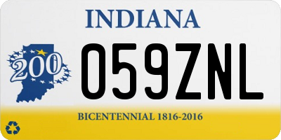 IN license plate 059ZNL