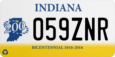 IN license plate 059ZNR