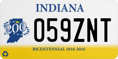 IN license plate 059ZNT