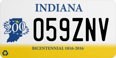IN license plate 059ZNV