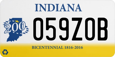 IN license plate 059ZOB