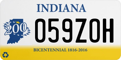IN license plate 059ZOH