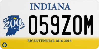 IN license plate 059ZOM