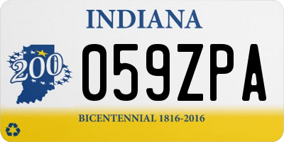IN license plate 059ZPA