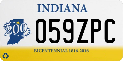IN license plate 059ZPC
