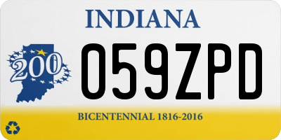 IN license plate 059ZPD