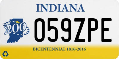 IN license plate 059ZPE