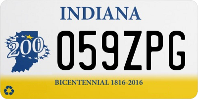 IN license plate 059ZPG