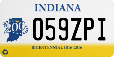 IN license plate 059ZPI