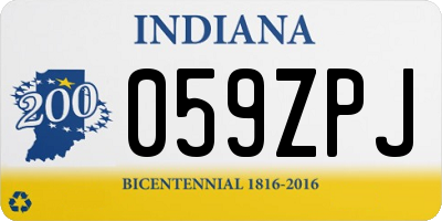 IN license plate 059ZPJ