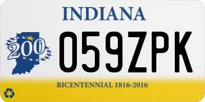 IN license plate 059ZPK