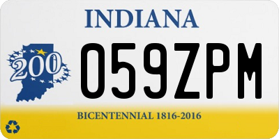 IN license plate 059ZPM