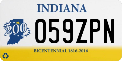 IN license plate 059ZPN