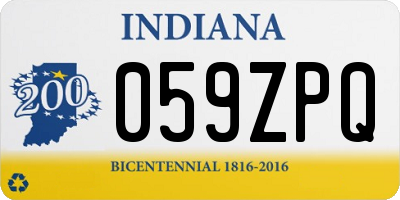 IN license plate 059ZPQ