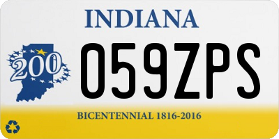 IN license plate 059ZPS