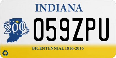 IN license plate 059ZPU