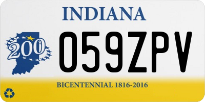 IN license plate 059ZPV