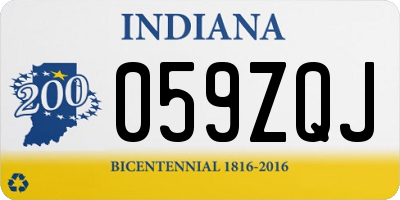 IN license plate 059ZQJ