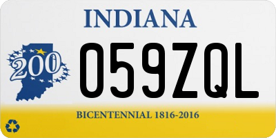 IN license plate 059ZQL