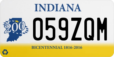 IN license plate 059ZQM