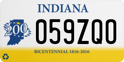 IN license plate 059ZQO