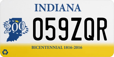 IN license plate 059ZQR