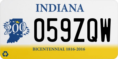 IN license plate 059ZQW