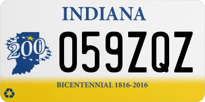 IN license plate 059ZQZ