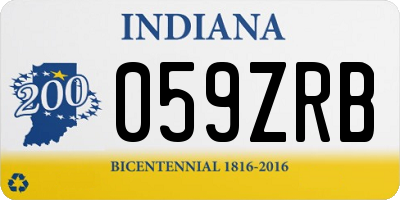 IN license plate 059ZRB