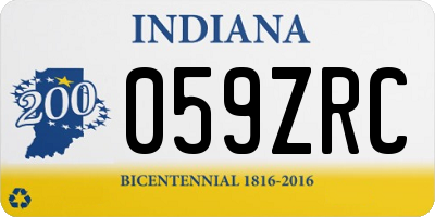 IN license plate 059ZRC