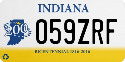 IN license plate 059ZRF