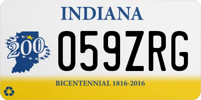 IN license plate 059ZRG