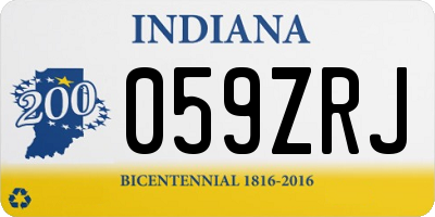IN license plate 059ZRJ