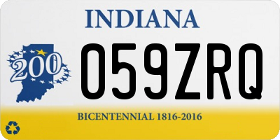 IN license plate 059ZRQ