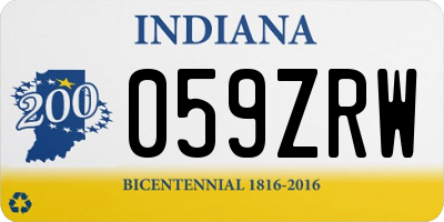 IN license plate 059ZRW