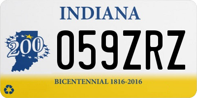IN license plate 059ZRZ