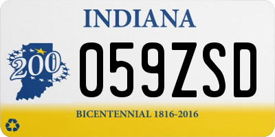 IN license plate 059ZSD