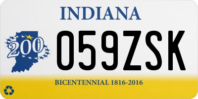 IN license plate 059ZSK