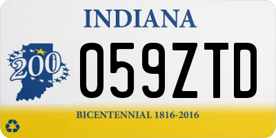 IN license plate 059ZTD