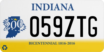 IN license plate 059ZTG
