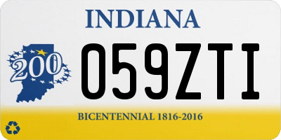 IN license plate 059ZTI
