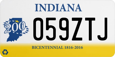 IN license plate 059ZTJ